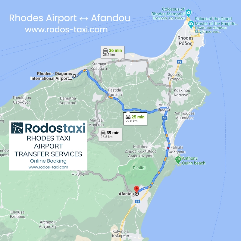 RodosTaxi - Rhodes Diagoras International Airport (RHO) to Afandou